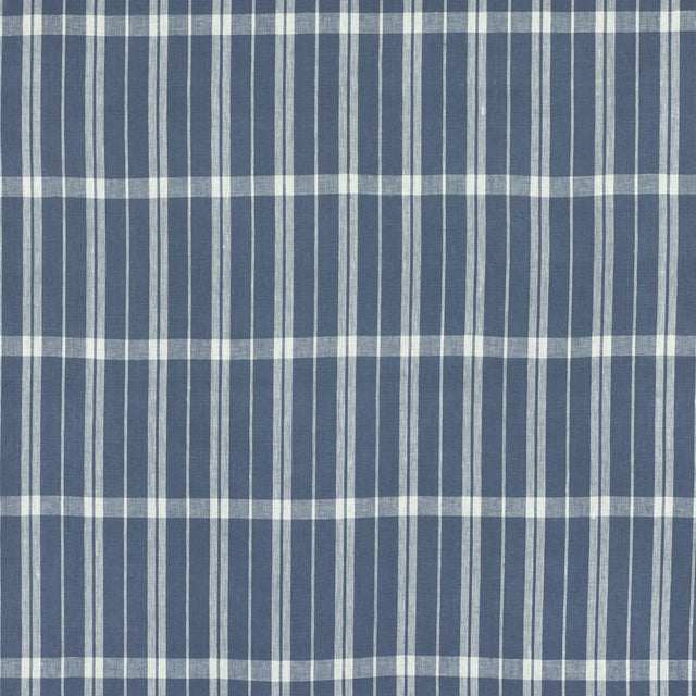 Schumacher 242P39 LINEN CHECK in DELFT Fabric - RAOUL TEXTIL