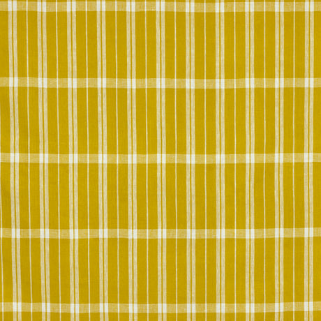 Schumacher 242P82 LINEN CHECK in SULPHUR Fabric - RAOUL TEXT