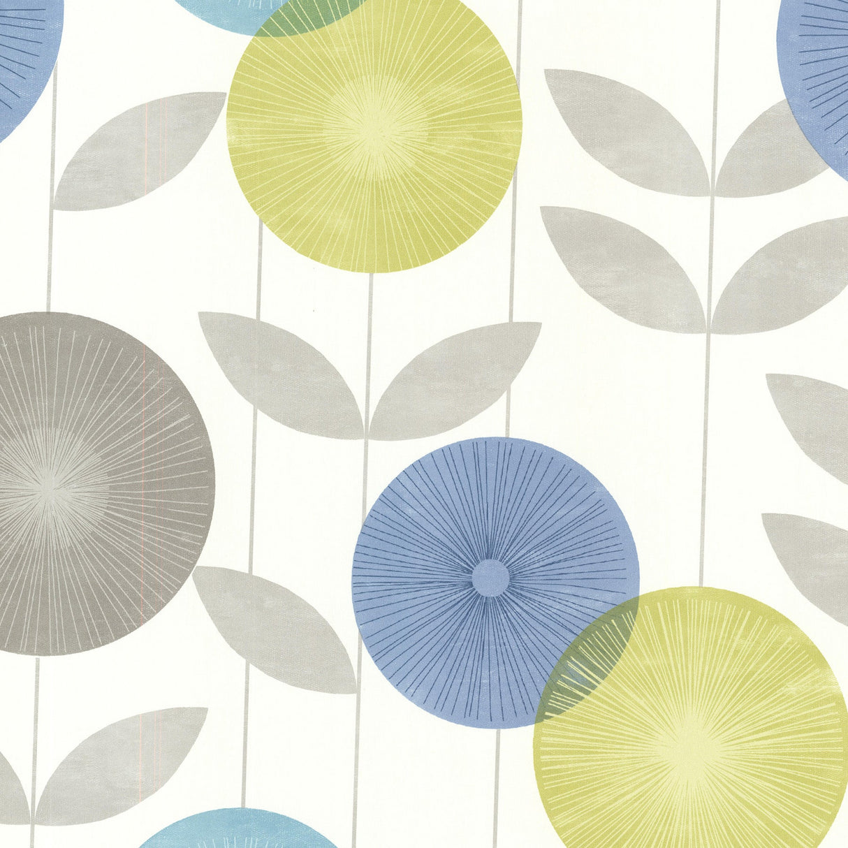 Brewster 2532-20412 Monroe Aquamarine Modern Floral Wallpaper