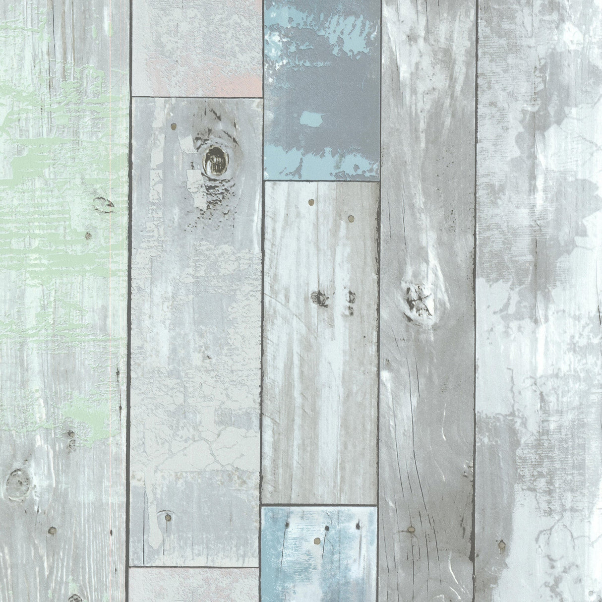 Brewster 2532-20416 Dean Blue Distressed Wood Panel Wallpaper