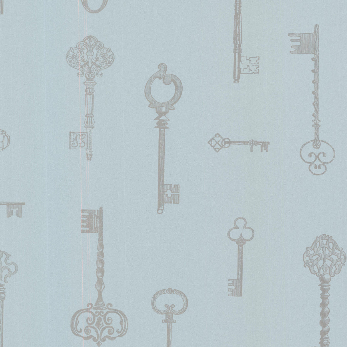 Brewster 2532-20422 Addison Blue Vintage Keys Wallpaper