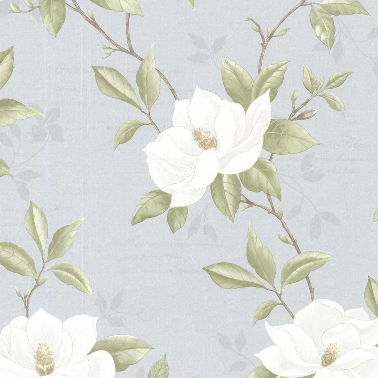 Brewster 2532-20435 Cressida Blue Magnolia Trail Wallpaper