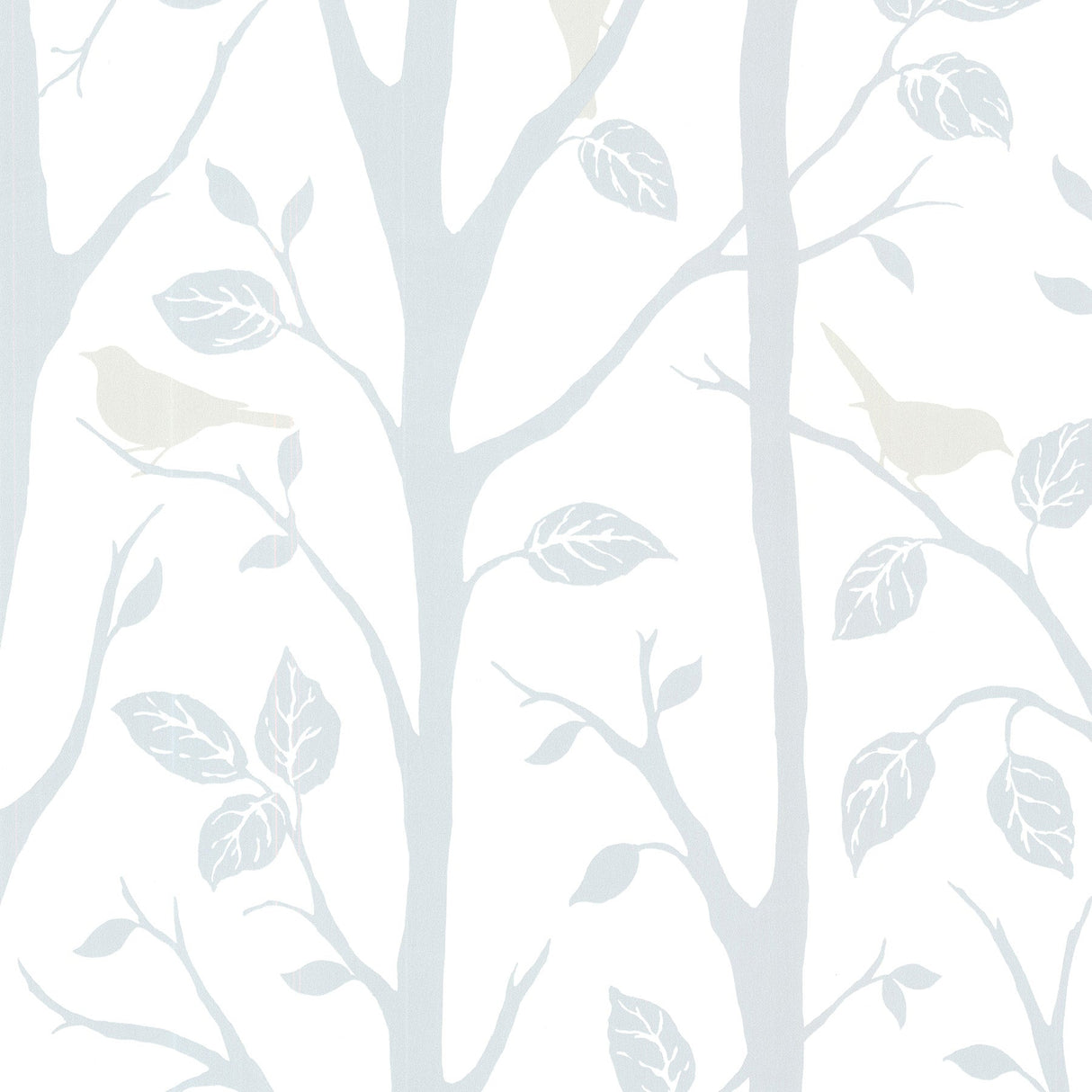 Brewster 2532-20444 Corwin Blue Bird Branches Wallpaper