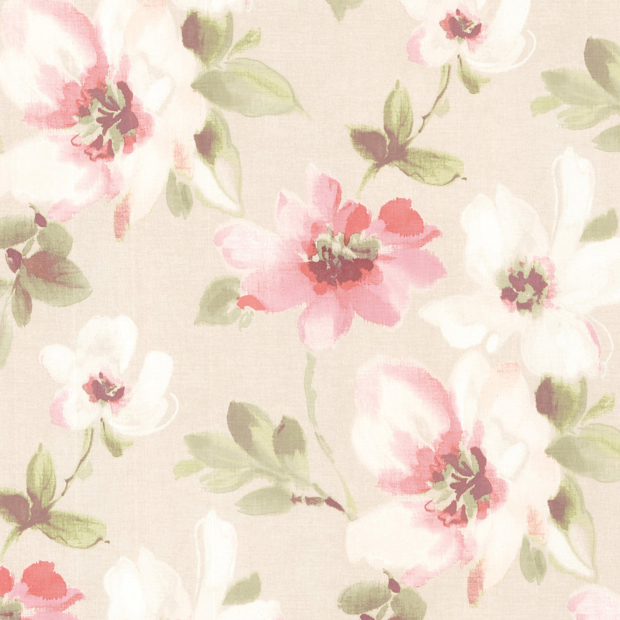 Brewster 2532-20447 Lynette Rose Watercolour Floral Wallpaper