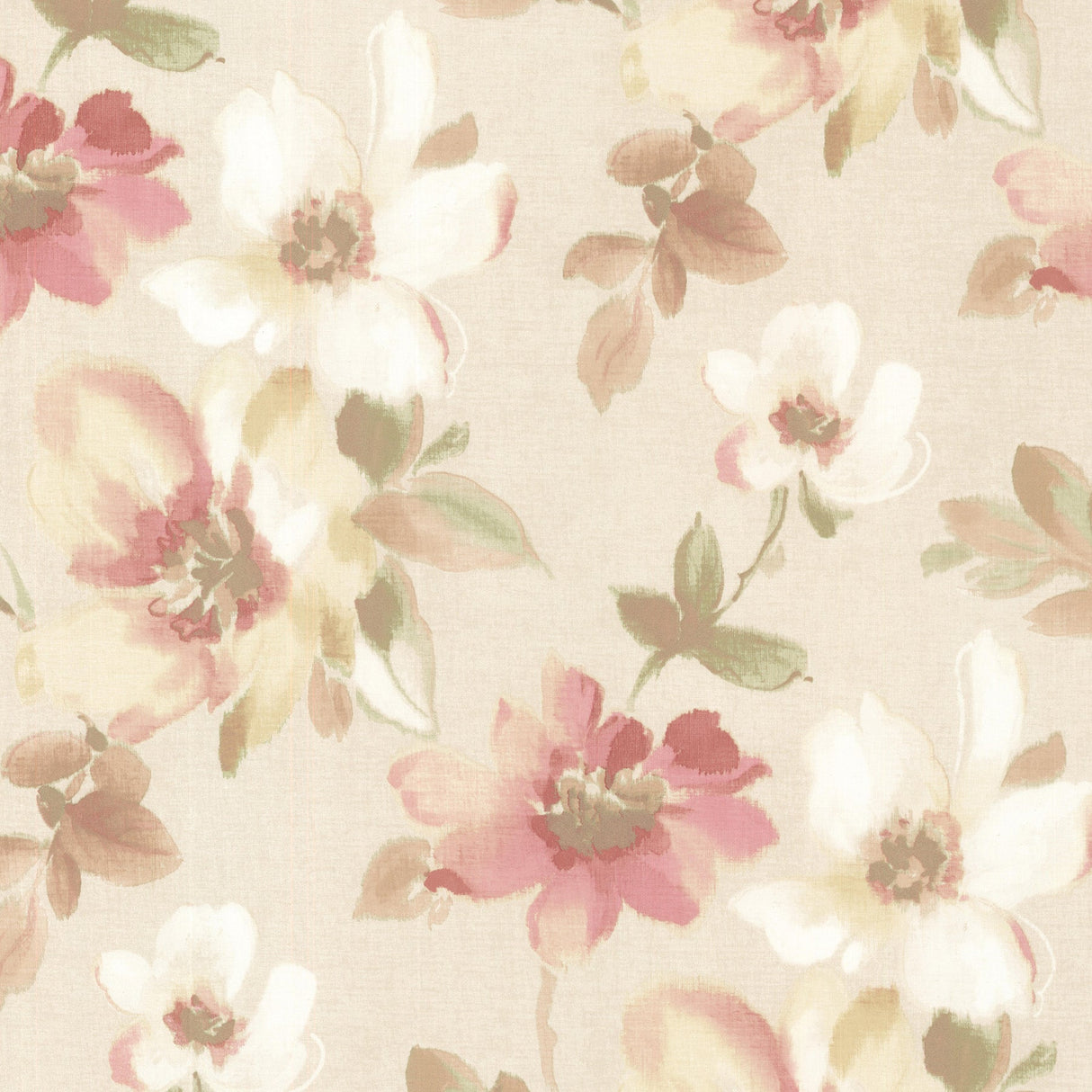 Brewster 2532-20448 Lynette Peach Watercolour Floral Wallpaper