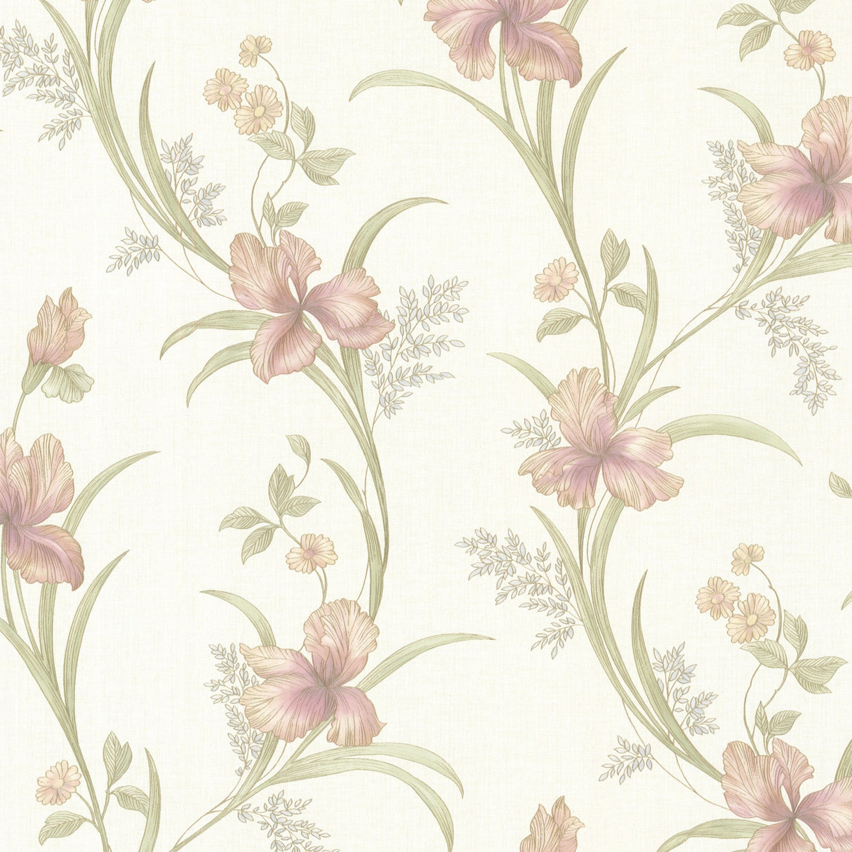 Brewster 2532-20469 Misty Rose Lily Trail Wallpaper