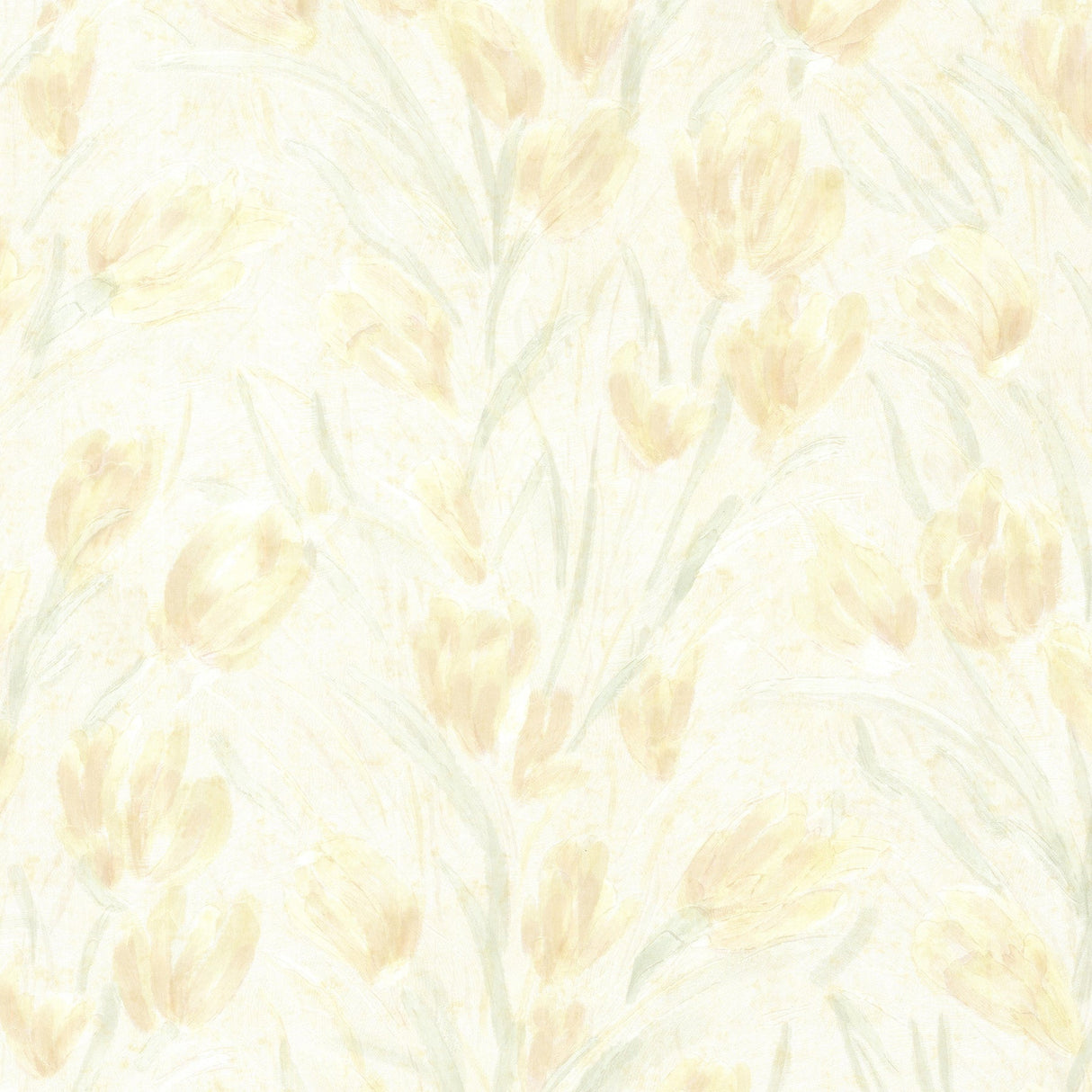 Brewster 2532-20472 Jessamine Light Yellow Tulips Wallpaper