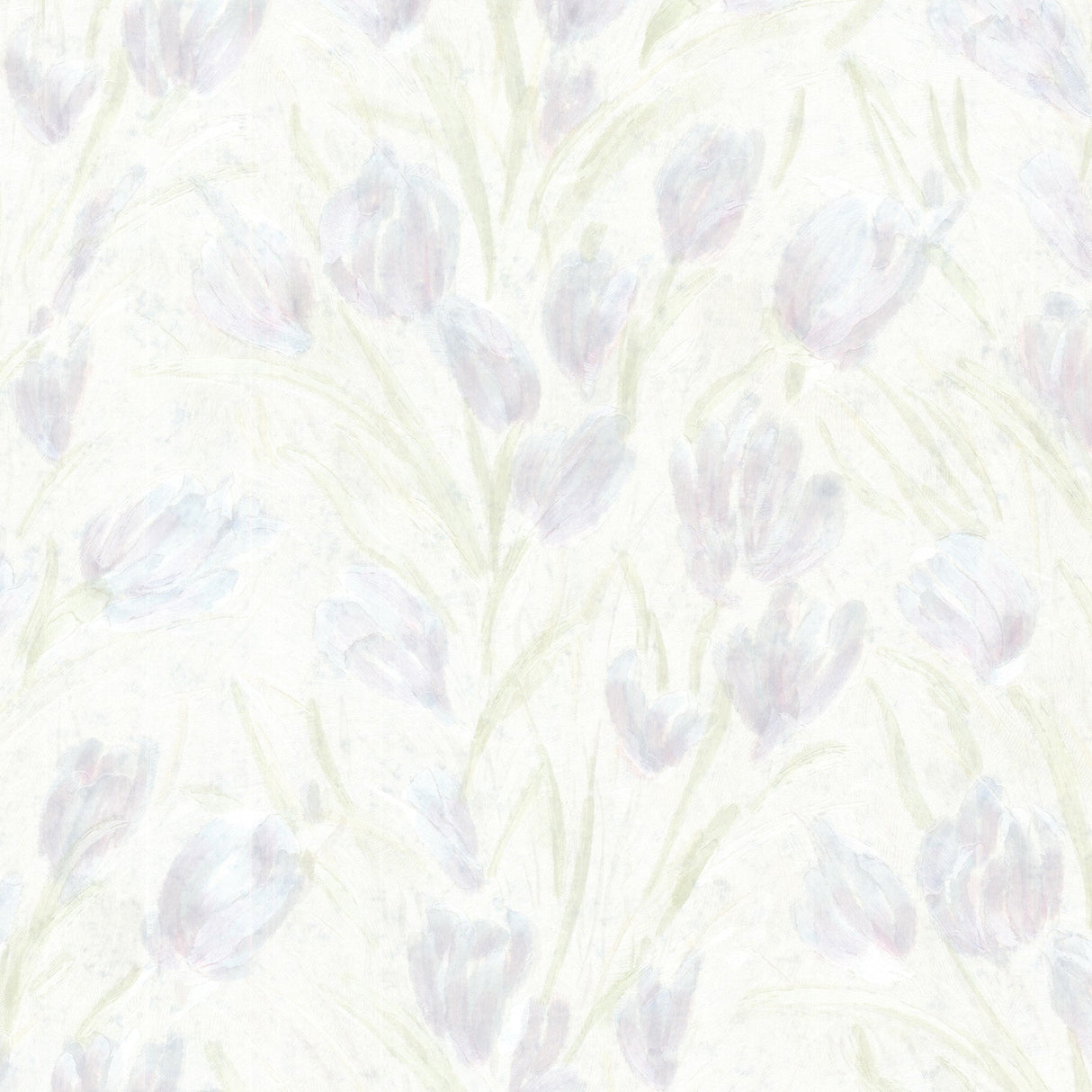 Brewster 2532-20473 Jessamine Light Blue Tulips Wallpaper