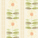 Brewster 2532-20672 Avril Yellow Modern Floral Stripe Wallpaper