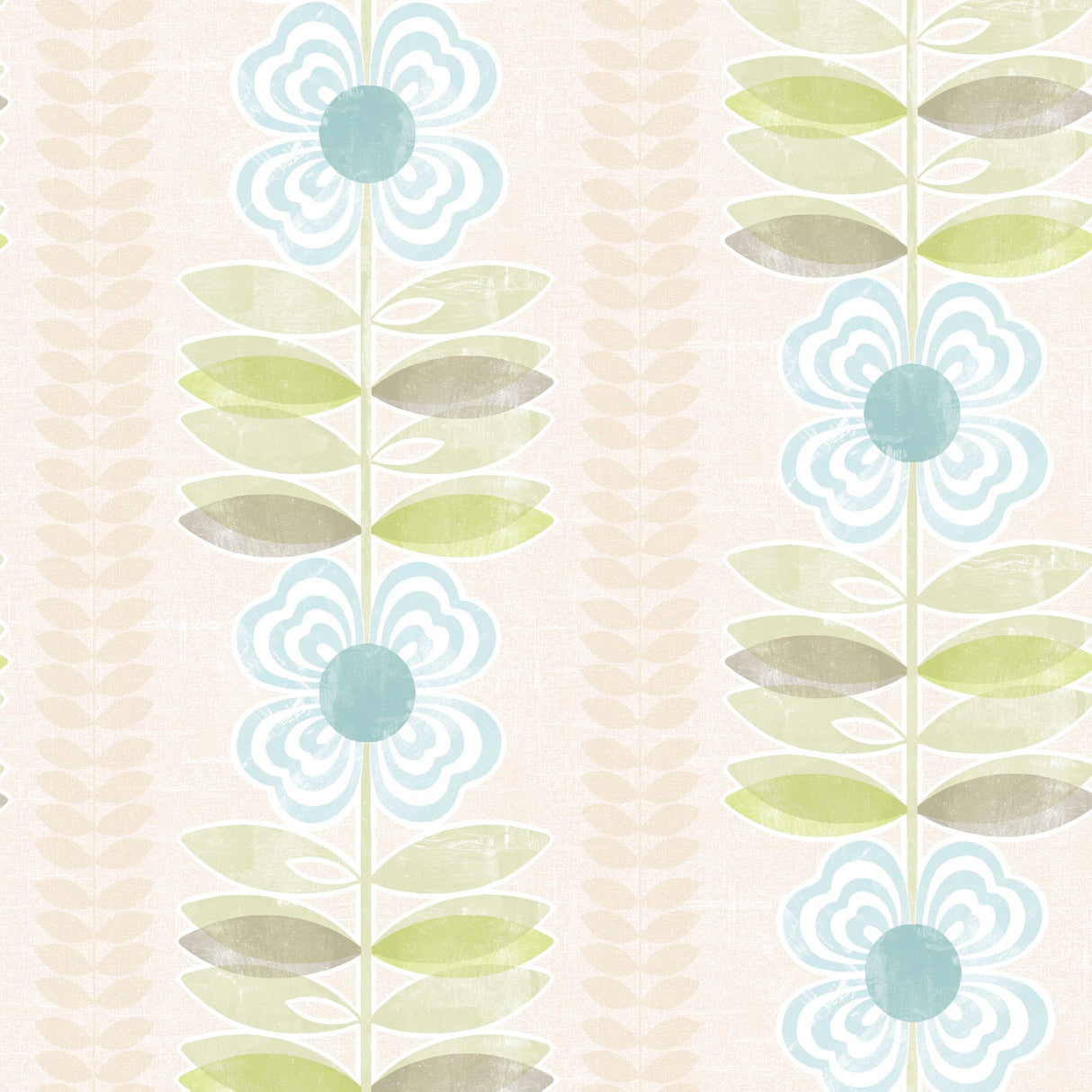 Brewster 2532-20673 Avril Blue Modern Floral Stripe Wallpaper