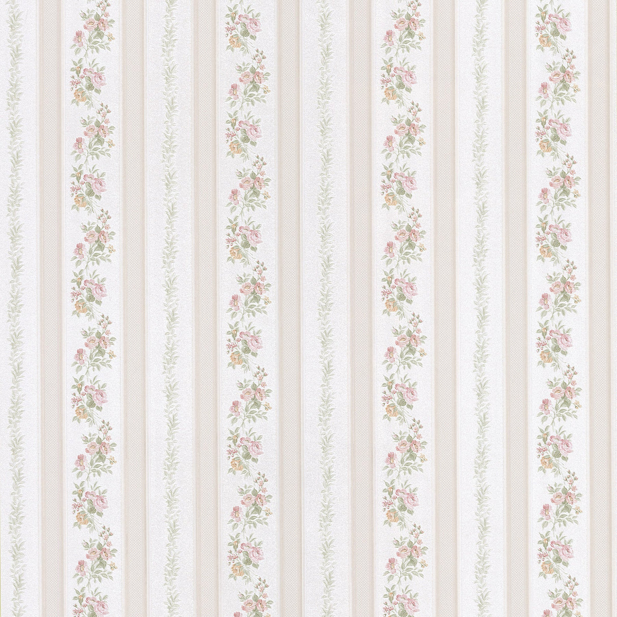 Brewster 2532-56029 Merle Beige Floral Stripe Wallpaper