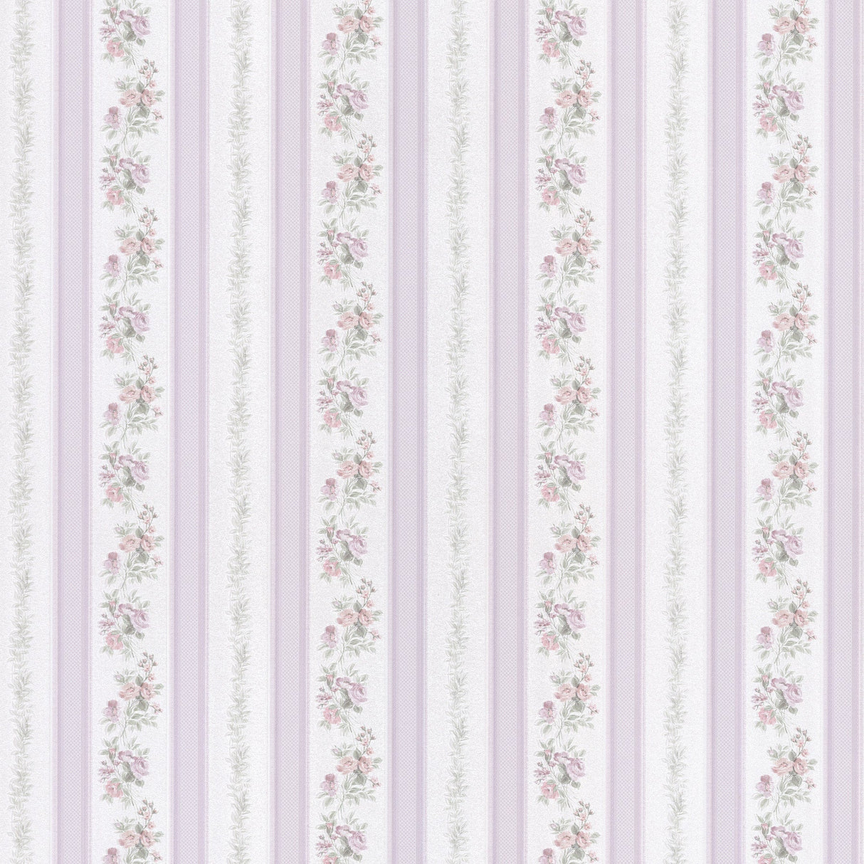 Brewster 2532-56030 Merle Lavender Floral Stripe Wallpaper