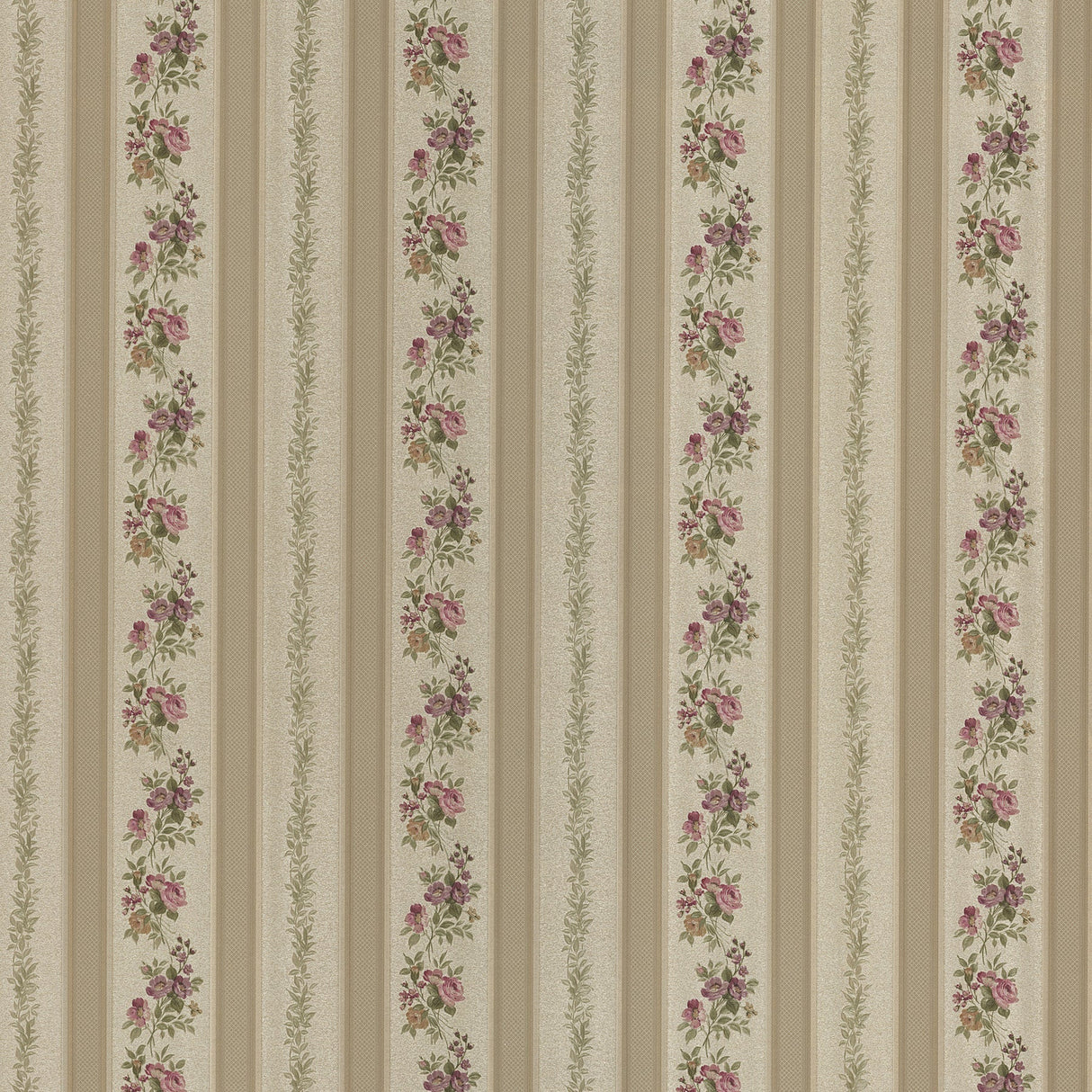 Brewster 2532-56032 Merle Bronze Floral Stripe Wallpaper