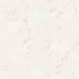 Brewster 2532-63832 Nessa Stone Satin Leaf Motif Wallpaper