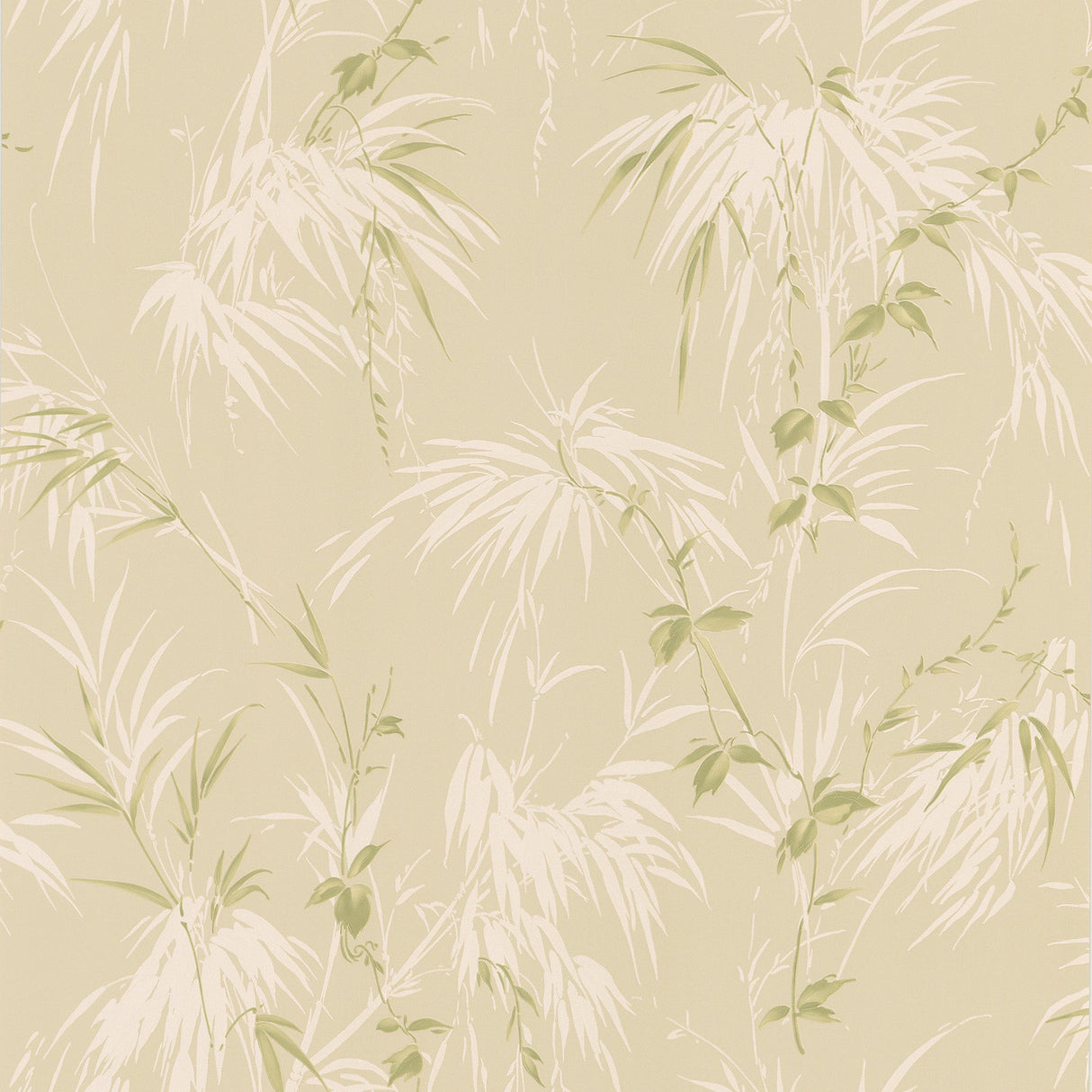 Brewster 2532-63833 Nessa Beige Satin Leaf Motif Wallpaper