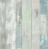 A-Street Prints 2540-20416 Deena Turquoise Distressed Wood Wallpaper