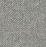 A-Street Prints 2540-24003 Labyrinth Pewter Geometric Wallpaper