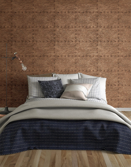 A-Street Prints 2540-24010 Otto Copper Hammered Metal Wallpaper