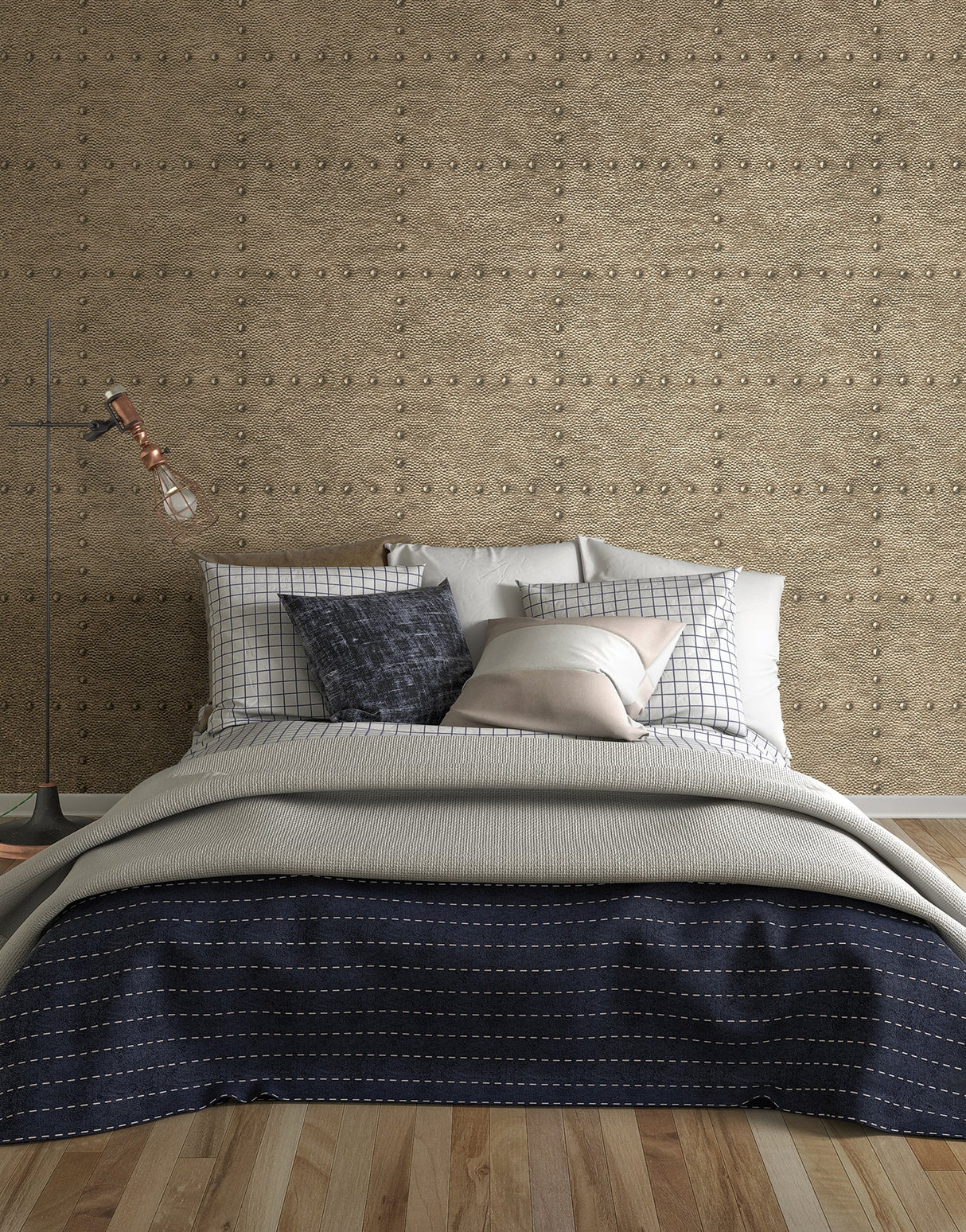 A-Street Prints 2540-24012 Otto Bronze Hammered Metal Wallpaper