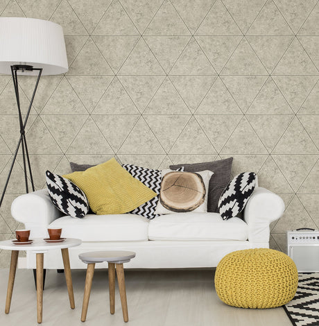 A-Street Prints 2540-24014 Polished Concrete Off-White Geometric Wallpaper