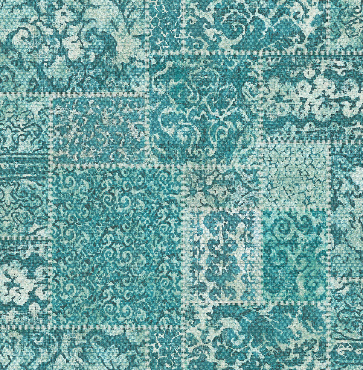 A-Street Prints 2540-24060 Esma Teal Vintage Carpet Wallpaper