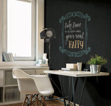 A-Street Prints 2540-24067 Indica Black Antique Chalkboard Wallpaper