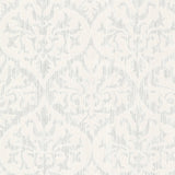 Kenneth James 2542-20701 Sumatra Silver Ikat Damask Wallpaper