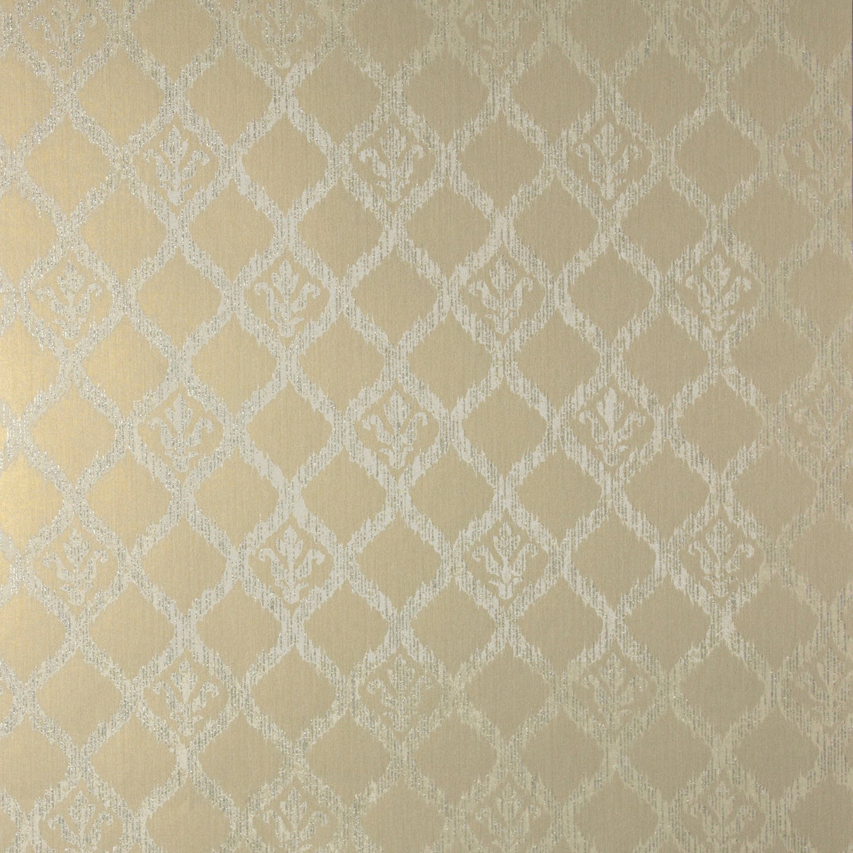 Kenneth James 2542-20704 Jakarta Gold Ikat Motif Wallpaper