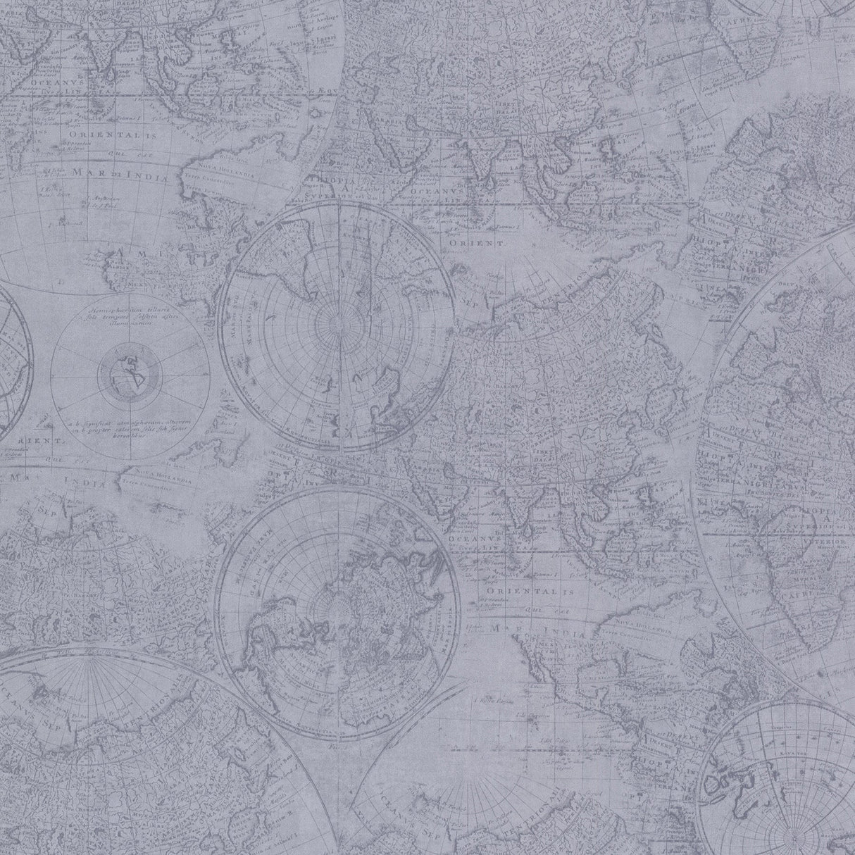 Beacon House 2604-21236 Cartography Blue Vintage World Map Wallpaper
