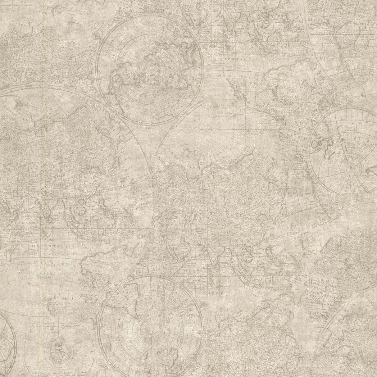 Beacon House 2604-21240 Cartography Fog Vintage World Map Wallpaper