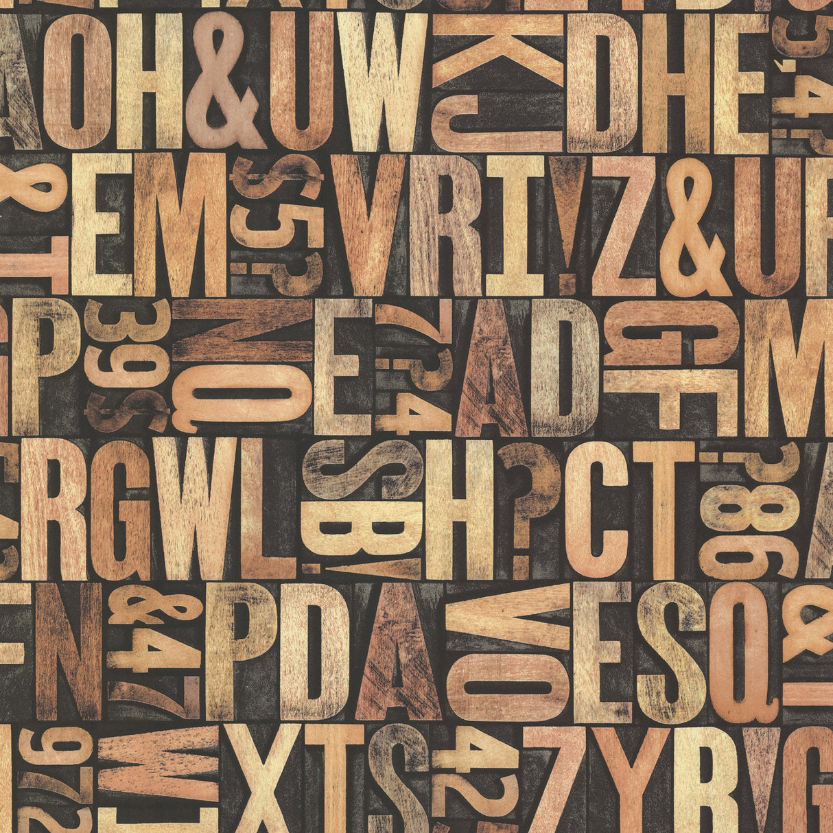 Beacon House 2604-21250 Letterpress Sand Typography Wallpaper