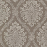 Beacon House 2614-21040 Amarissa Chocolate Jacquard Damask Wallpaper