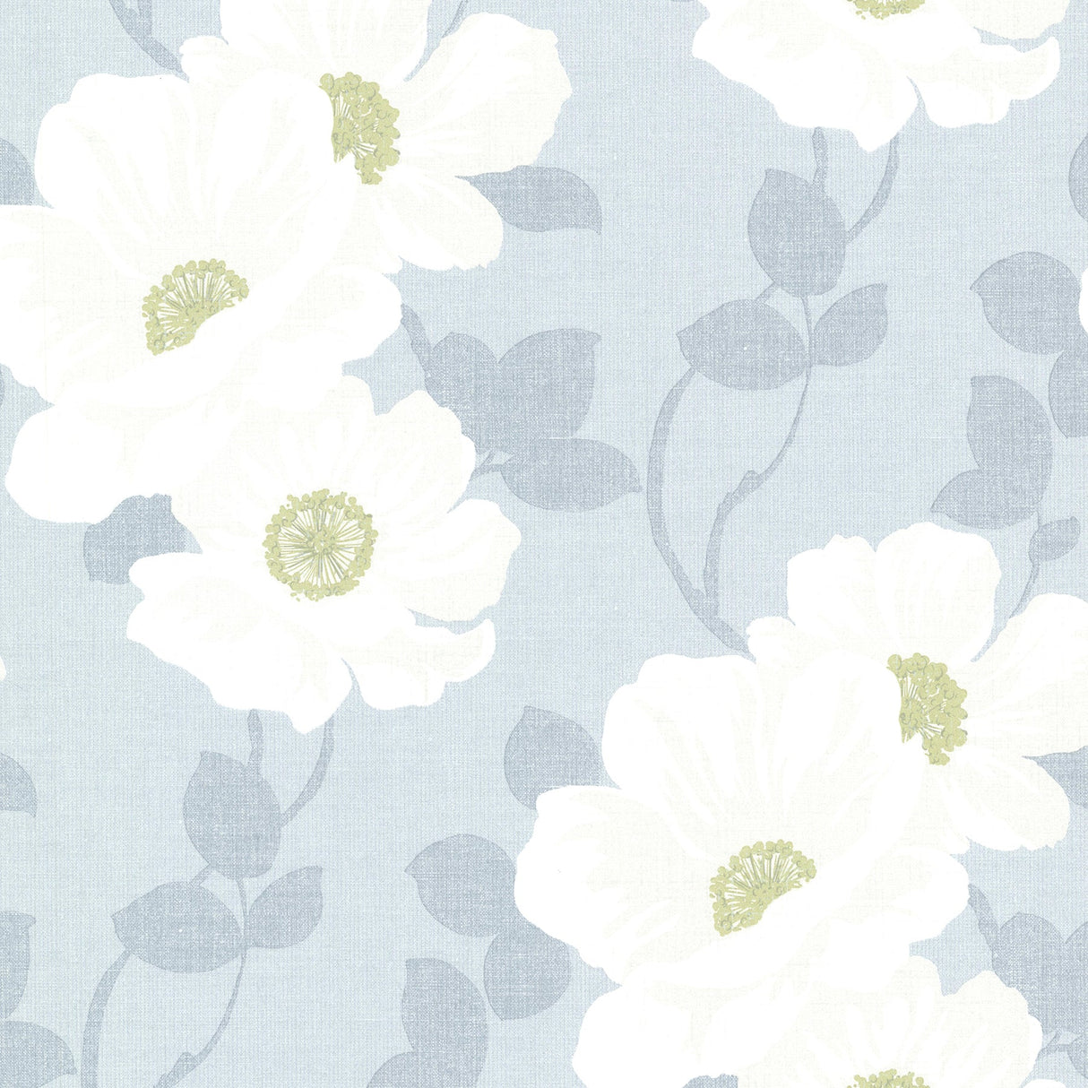 Beacon House 2614-21050 Leala Light Blue Modern Floral Wallpaper