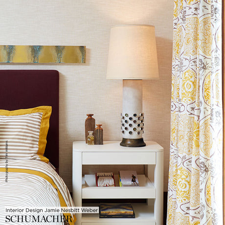 Schumacher Katsugi Link And Sepia Fabric