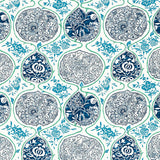 Schumacher Katsugi Cobalt & Turquoise Fabric