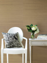 Kenneth James 2622-30216 Ruslan Champagne Grasscloth Wallpaper