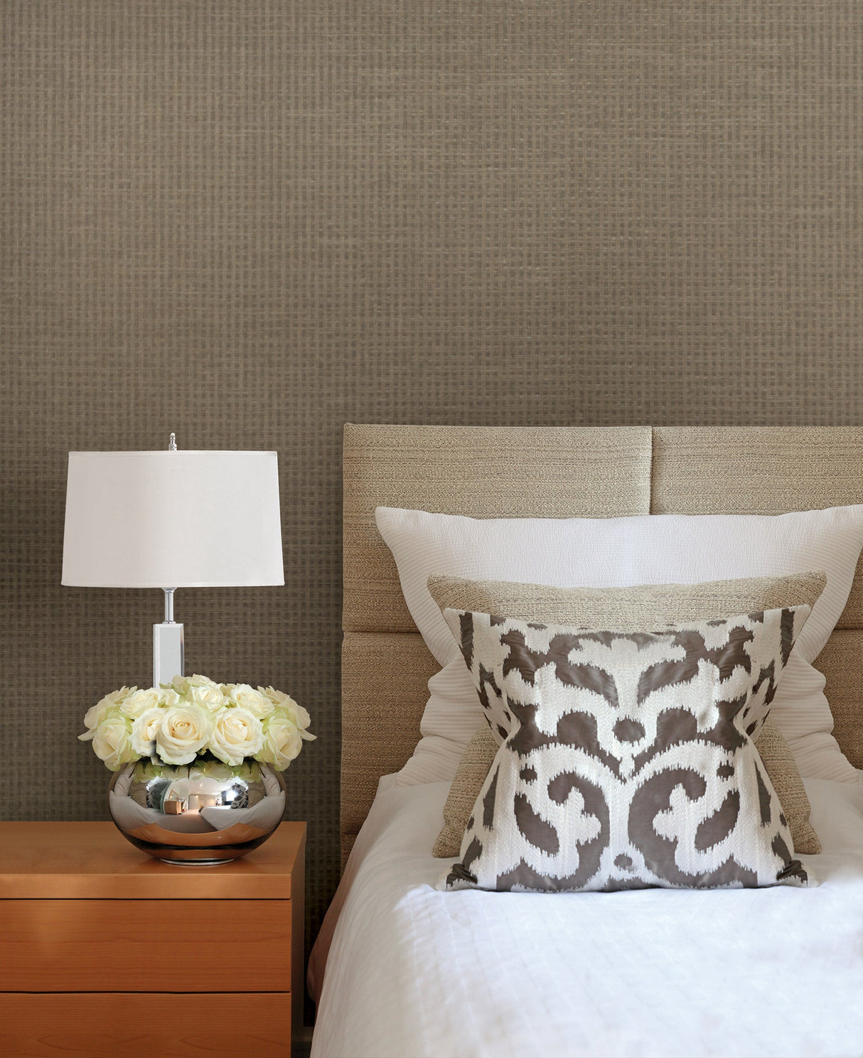 Kenneth James 2622-30219 Tomek Charcoal Paper Weave Wallpaper