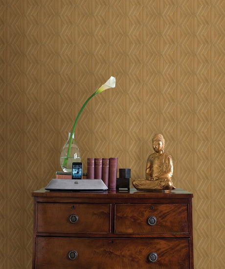 Kenneth James 2622-30261 Lena Brown Wood Veneers Wallpaper