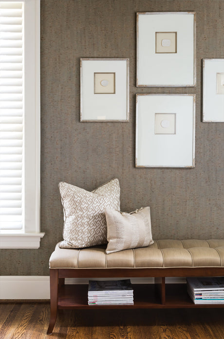 Kenneth James 2622-490496 Misha Dark Grey Wall Cork Wallpaper