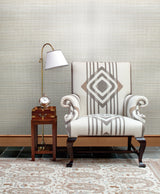 Kenneth James 2622-54745 Stelios Grey Grasscloth Wallpaper