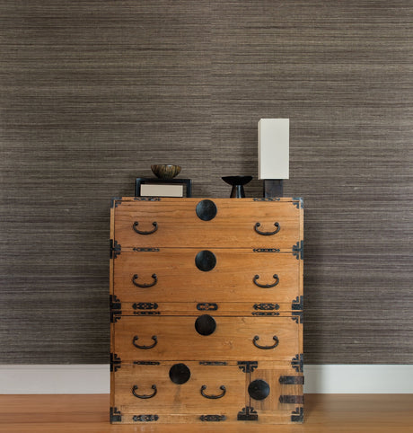 Kenneth James 2622-65409 Marcin Brown Grasscloth Wallpaper