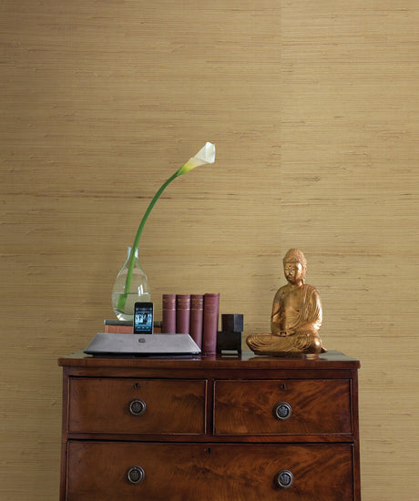 Kenneth James 2622-65428 Kostya Beige Grasscloth Wallpaper