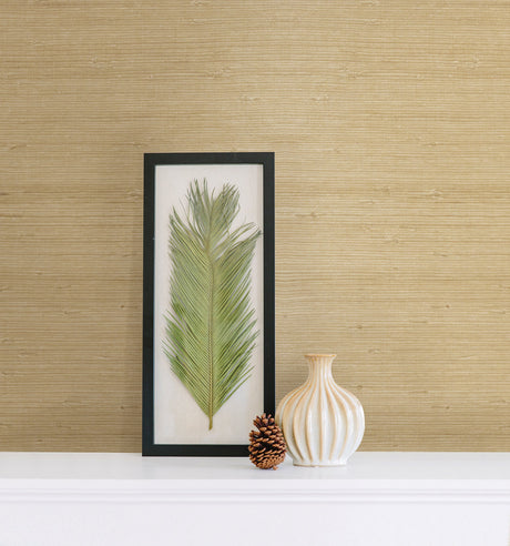 Kenneth James 2622-65624 Kostya Cream Grasscloth Wallpaper
