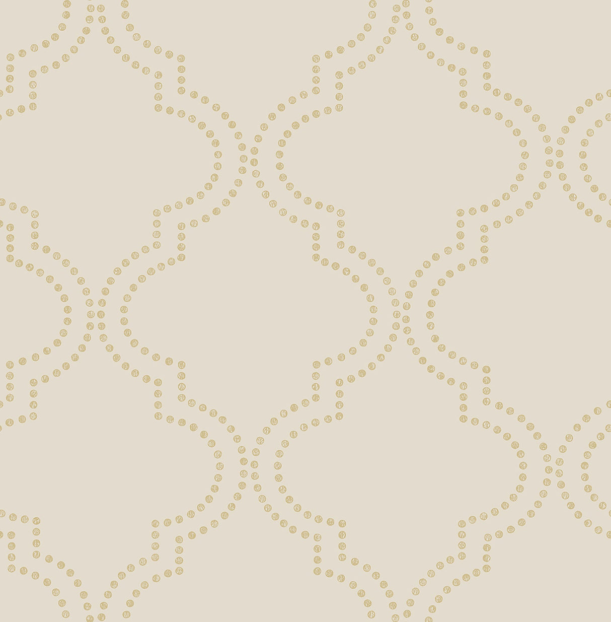 A-Street Prints 2625-21805 Tetra Beige Quatrefoil Wallpaper