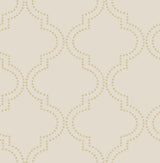 A-Street Prints 2625-21805 Tetra Beige Quatrefoil Wallpaper