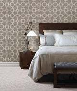 A-Street Prints 2625-21810 Matrix Taupe Geometric Wallpaper