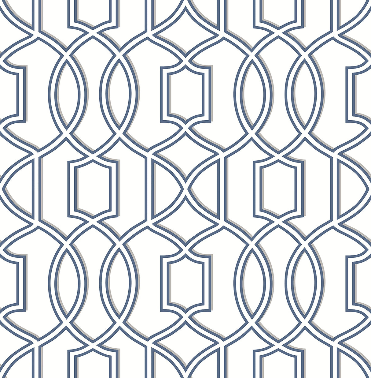 A-Street Prints 2625-21815 Quantum Blue Trellis Wallpaper