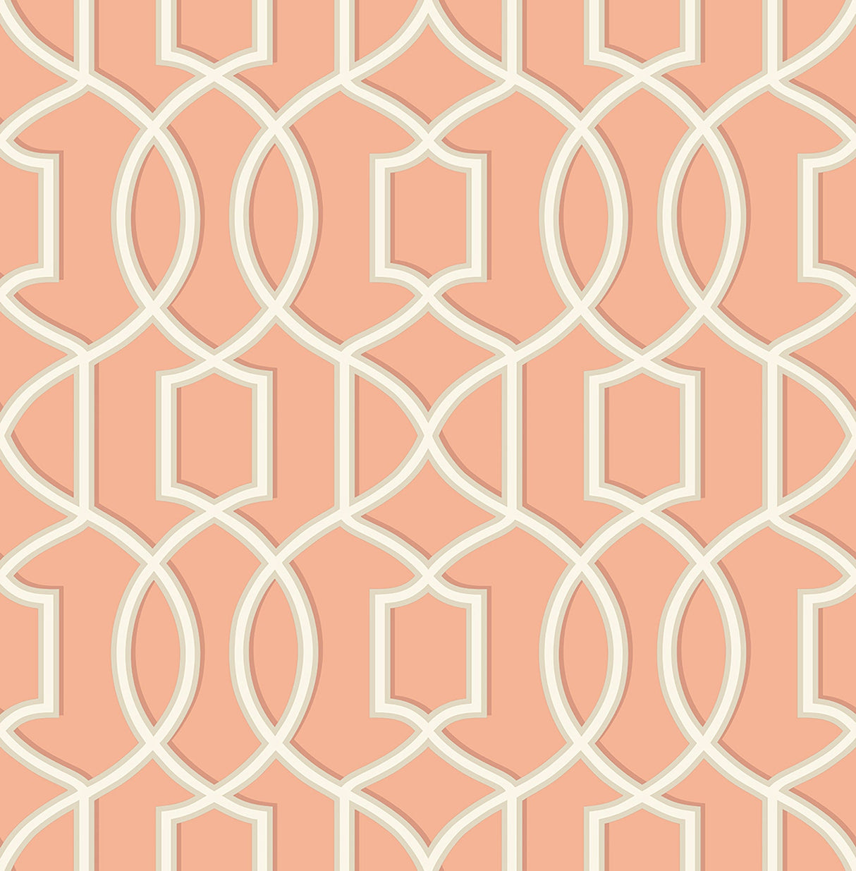 A-Street Prints 2625-21816 Quantum Coral Trellis Wallpaper