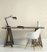 A-Street Prints 2625-21824 Vertex Gold Diamond Geometric Wallpaper