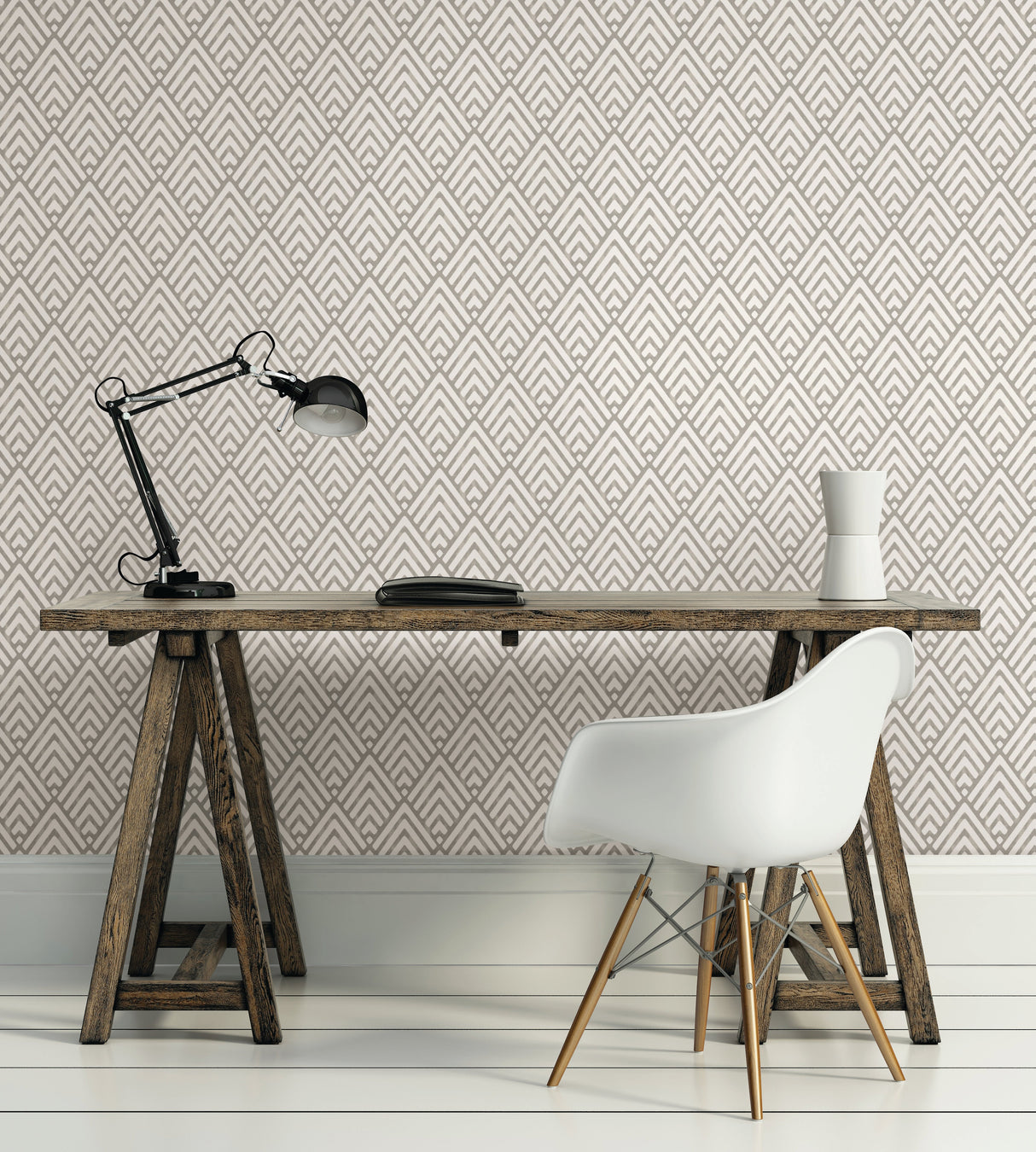 A-Street Prints 2625-21825 Vertex Charcoal Diamond Geometric Wallpaper